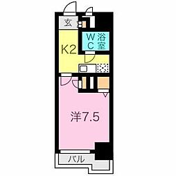 ライオンズマンション名駅西 1Kの間取図画像