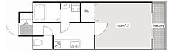 クレシェール大須 1Kの間取図画像
