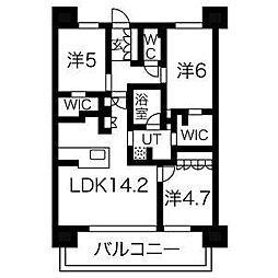 クリオ金山ブライトマークス 3LDKの間取図画像