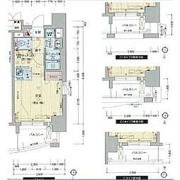 プレサンス泉アーバンゲート 1Kの間取図画像