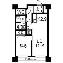 音羽本郷ビル 1LDKの間取図画像