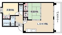 ベルシャトーまき 3LDKの間取図画像