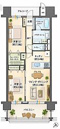 プレミスト宜野湾大謝名 2LDKの間取図画像