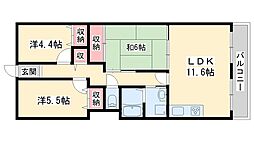 東加古川ハイタウンC棟 3LDKの間取図画像