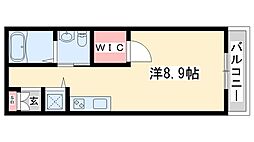 ヴィアノ緑が丘WEST ワンルームの間取図画像