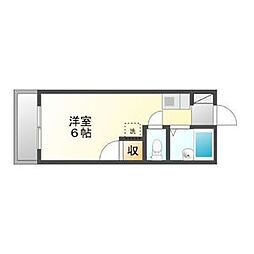 オリーブガーデン ワンルームの間取図画像