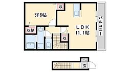 ヴィラ・スタシオン 1LDKの間取図画像