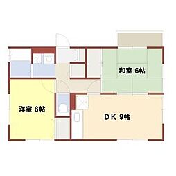 ムラツハイツ 2DKの間取図画像