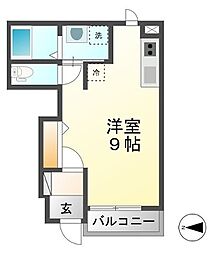 アメニティ・ヒルズ 1Kの間取図画像