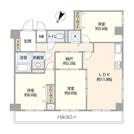 3SLDK 間取り