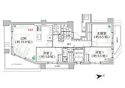 エルラフィナ白金 3LDKの間取図画像
