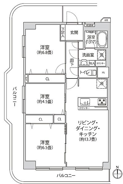 間取りを拡大表示