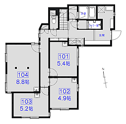 HOUSE-ZOO国立 ワンルームの間取図画像