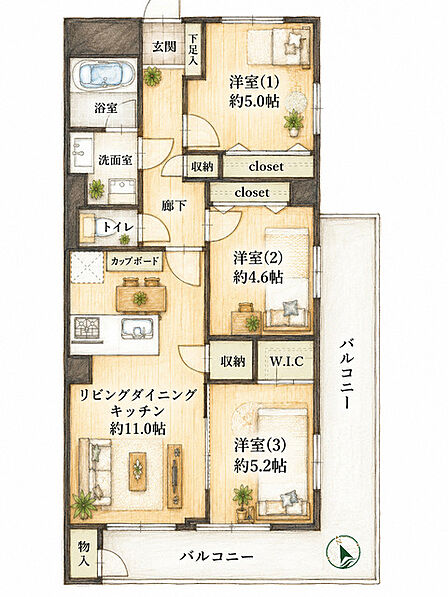 毎日の動線がスムーズに繋がる、心地よい暮らしを描き出す住まい。