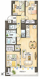 行徳ニューグランドハイツ 3LDKの間取図画像