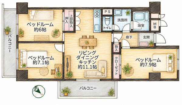 間取りを拡大表示