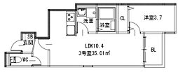 PROSPERITA I 1LDKの間取図画像