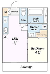秀和幡ヶ谷レジデンス 1LDKの間取図画像