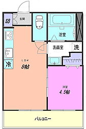秀和幡ヶ谷レジデンス 1LDKの間取図画像