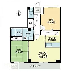 デロス 2LDKの間取図画像