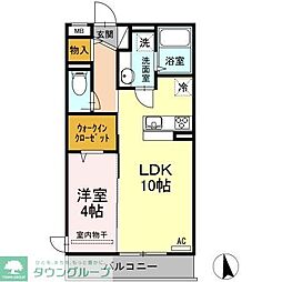 リルインフィニティ 1LDKの間取図画像