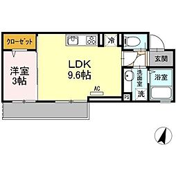 グランコート 1LDKの間取図画像
