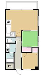 エルパーク浮島 2LDKの間取図画像
