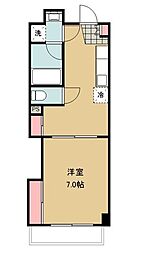 小田原ウェルコート 1DKの間取図画像