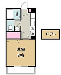ウェルコート青山 1Kの間取図画像