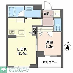 アンシャンテ長町南 1LDKの間取図画像