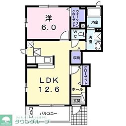 モデッサ雅2 1LDKの間取図画像
