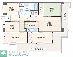ダイトシティ愛宕橋 4SLDKの間取図画像
