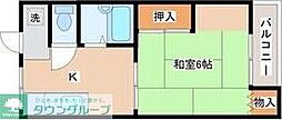 コーポ小出 1Kの間取図画像