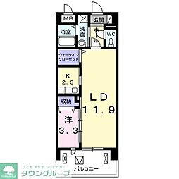 パークセントラルナトリ 1LDKの間取図画像