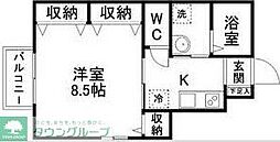 サンライズ連坊駅南 1Kの間取図画像
