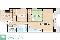ダイトシティ愛宕橋 3LDKの間取図画像