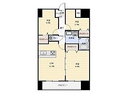 アークデュオ仙台苦竹 2LDKの間取図画像