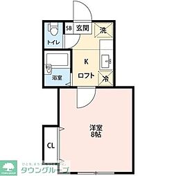 レスポワール長町 1Kの間取図画像