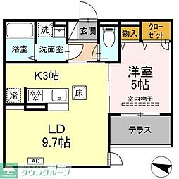 D-ROOM NAGOMI 1LDKの間取図画像