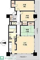 RESIDIATOWERSENDAI 3LDKの間取図画像