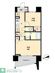 HF仙台長町レジデンス 2Kの間取図画像