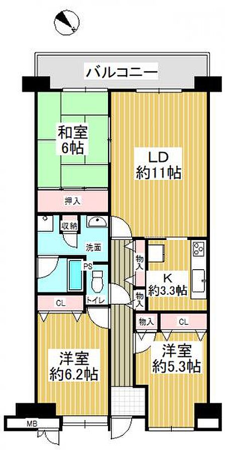 収納スペースも豊富で、お部屋を広く使えます。