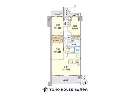 3LDK 間取り