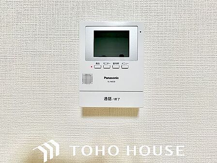 防犯対策にもなるモニター付インターホン設置。