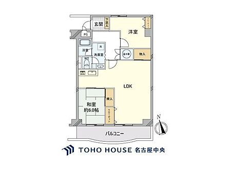 2LDK 間取り