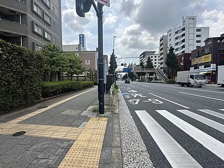 前面道路・歩道(南西側)
