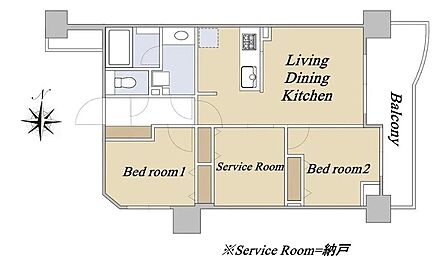 2SLDK 間取り