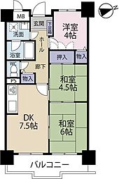 サン・レスポアール 3DKの間取図画像