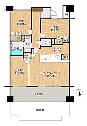 プラウド南小泉 3LDKの間取図画像
