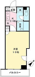リムーブル田口 1Kの間取図画像